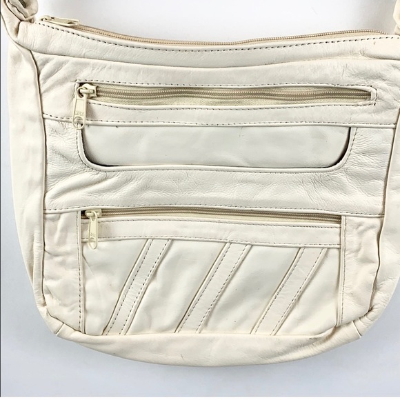 Ivory/Cream Genuine Leather Multi-Pocket Purse - Picture 3 of 9